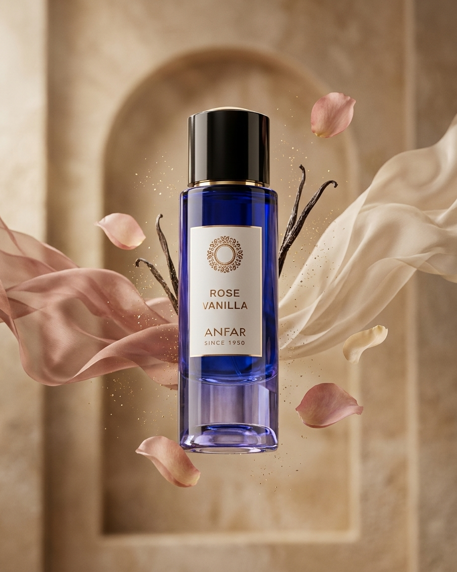 ANFAR Rose Vanilla Eau De Parfum 100ml | Long Lasting Floral Vanilla Perfume