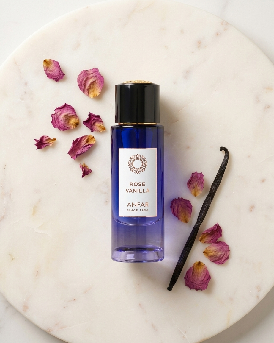 ANFAR Rose Vanilla Eau De Parfum 100ml | Long Lasting Floral Vanilla Perfume