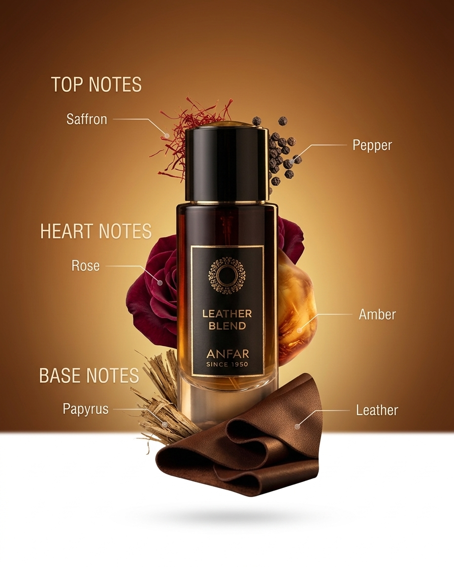 ANFAR Leather Blend Eau De Parfum 100ml | Luxury Long-Lasting Leather Fragrance