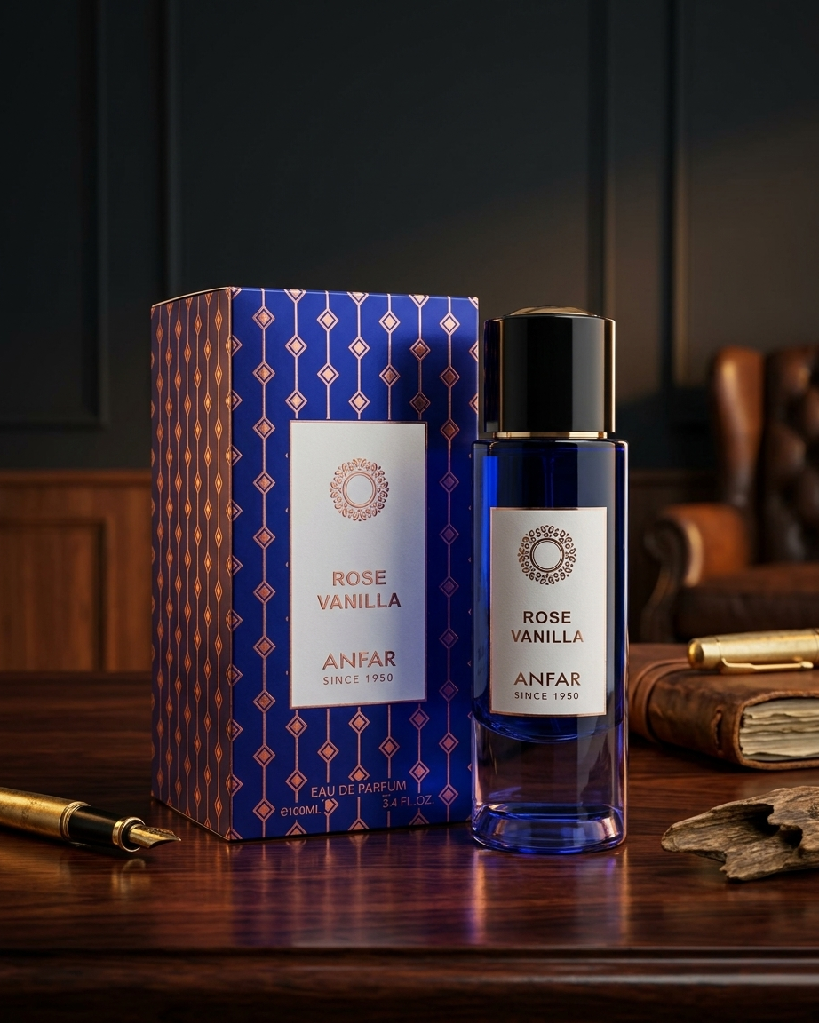 ANFAR Rose Vanilla Eau De Parfum 100ml | Long Lasting Floral Vanilla Perfume