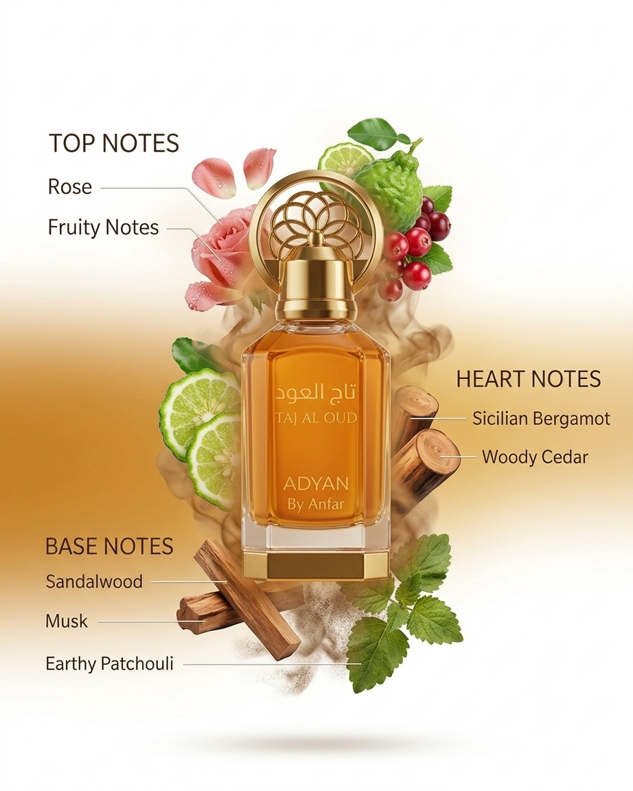 TAJ AL OUD ADYAN BY ANFAR CONCENTRATED PERFUME OIL 12ML