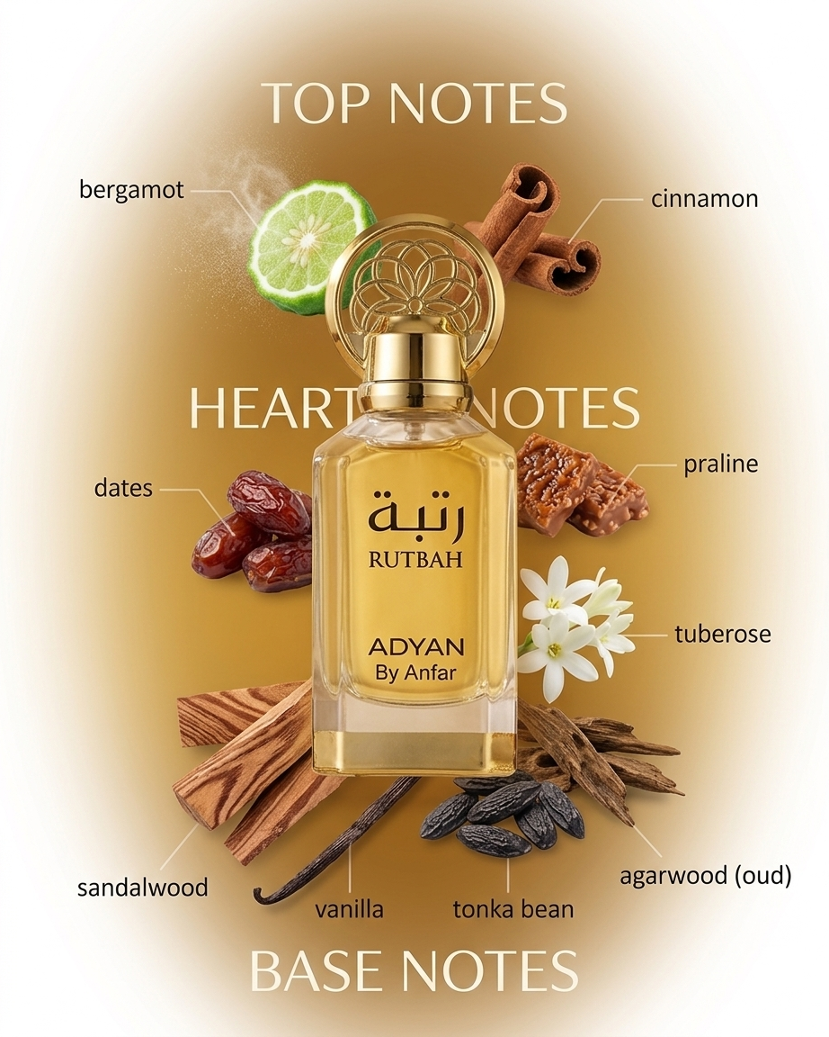 RUTBAH ADYAN BY ANFAR CONCENTRATED PERFUME OIL 12 ML