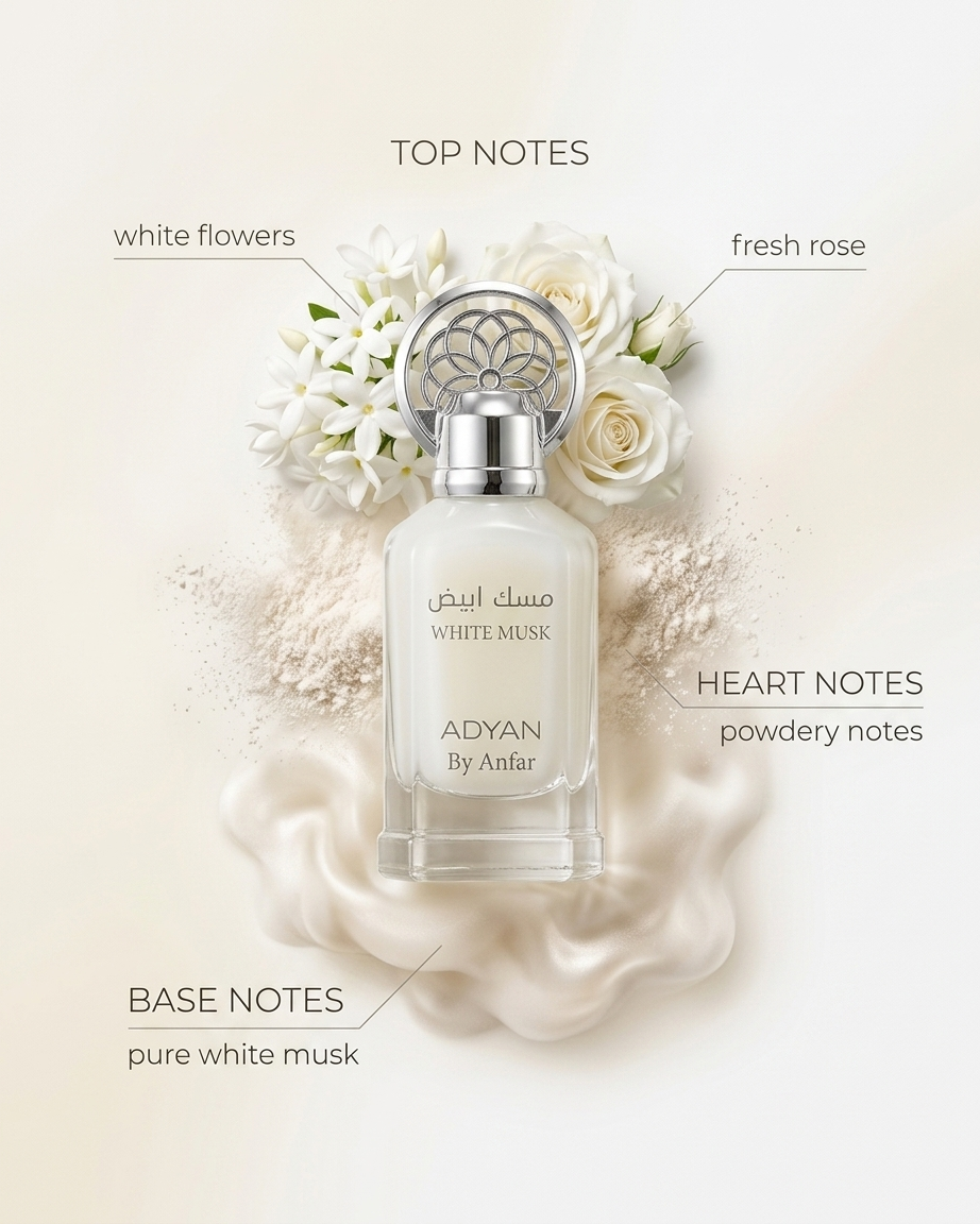 WHITE MUSK ADYAN BY ANFAR CONCENTRATED PERFUME OIL 12ML