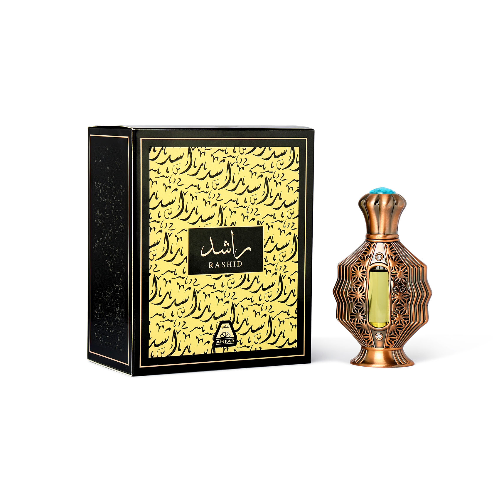 Mukhallat Rashid Concentrated Perfume Free From Alcohol 15ml For Men & Women  By Anfar- Made In Dubai