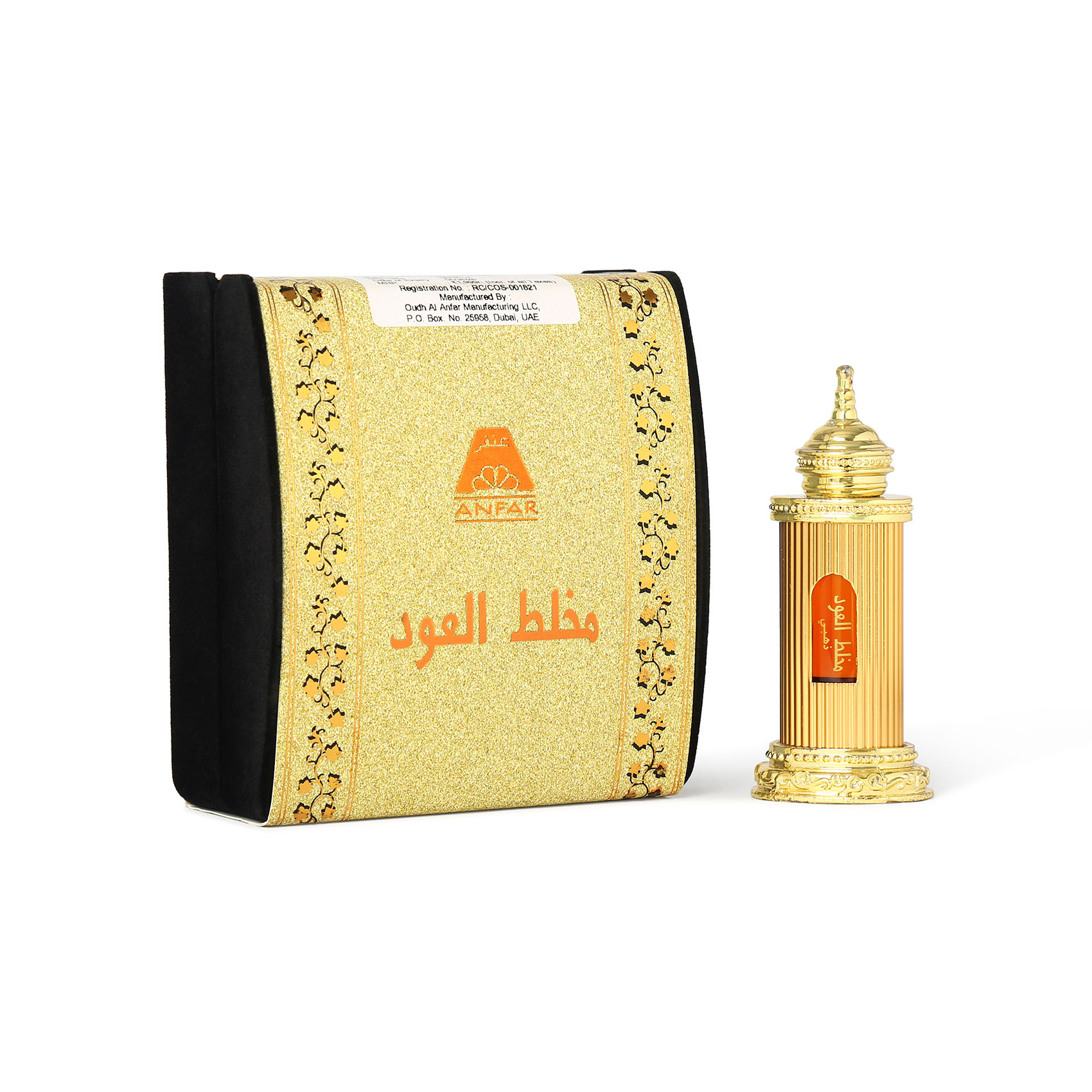 Mukhallat Al Oud Zahabi Concentrated Perfume Free From Alcohol 12ml For Men & Women  By Anfar- Made In Dubai